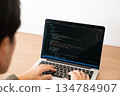 Man programming 134784907