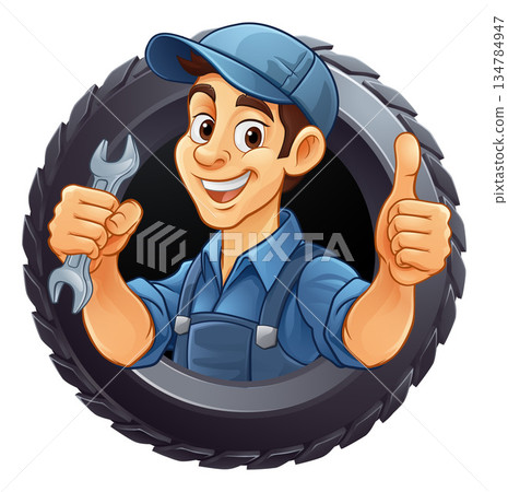 Tire Mascot man 2024 B5-02 134784947