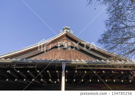 天龍寺（冬日清晨）－主殿屋頂 134785256