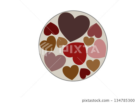 Heart pattern illustration 134785300