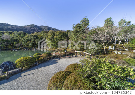 天龍寺(冬季)曹源池花園 天龍寺(冬季)曹源池花園 134785342