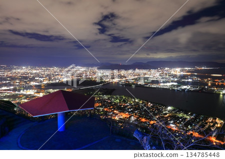 【香川縣】從屋島眺望高松夜景 【香川縣】從屋島眺望高松夜景 134785448