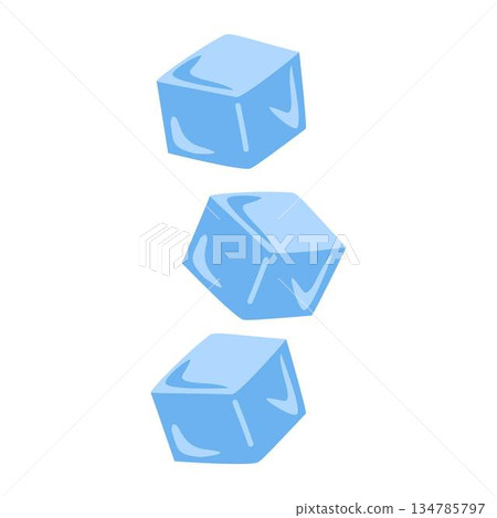 Stack of Ice Cubes Stack of Ice Cubes 134785797