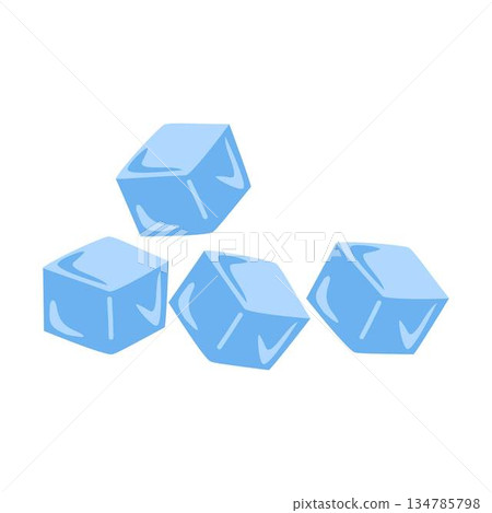 Stacked Ice Cubes illustration 134785798