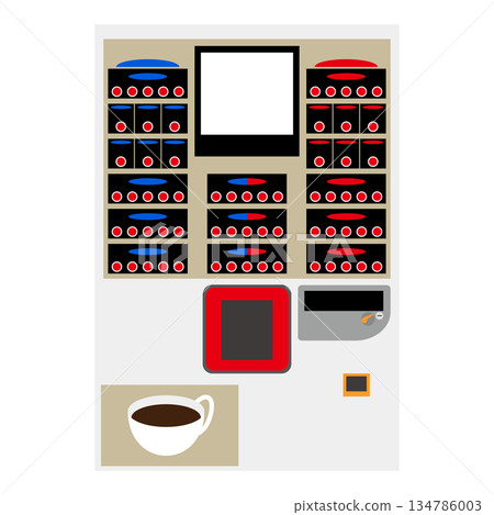 杯子自動販賣機的示意圖 杯子自動販賣機的示意圖 134786003