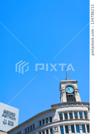 【東京】五月銀座四丁目街景 134786213