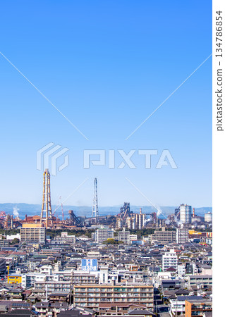 大分市區和鋼鐵廠 134786854