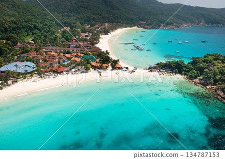 Long Beach on Redang Island, Malaysia. A tropical paradise in the South China Sea Long Beach on Redang Island, Malaysia. A tropical paradise in the South China Sea 134787153