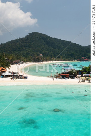 The most beautiful Long Beach in Redang Island, Malaysia. Tropical beach in the South China Sea 134787162