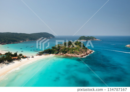 The most beautiful Long Beach in Redang Island, Malaysia. Tropical beach in the South China Sea 134787167