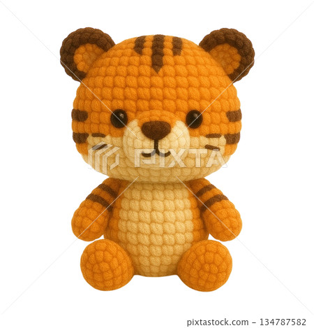[鉤針玩偶] 老虎插圖 134787582