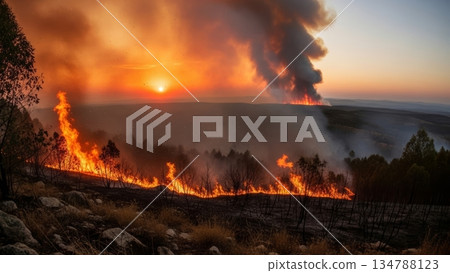 野火是一種自然災害。 野火是一種自然災害。 134788123