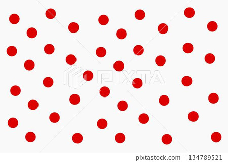 Seamless red polka dots on a white background, perfect for festive wrapping, fabric design, or seasonal decorations. Seamless red polka dots on a white background, perfect for festive wrapping, fabric design, or seasonal decorations. 134789521