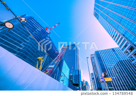 Tokyo Cityscape, Japan - New Landscape on December 28th. The Amazing Tower, TOKYO TORCH, a Huge Steel Structure in Otemachi... 134789548