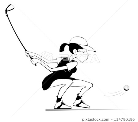 golf, golfer, vector 134790196