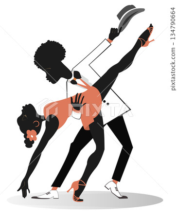 dance, couple, vector 134790664