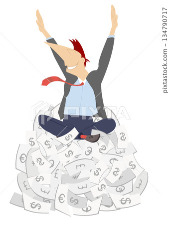 businessman, money, vector 134790717