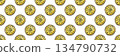 Seamless lemon slice pattern for summer citrus design 134790732