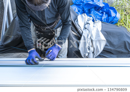 Exterior wall repair work for detached houses 134790809