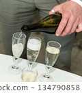 Prosecco bottle and glasses 134790858