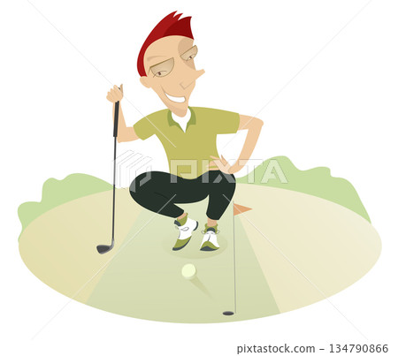 golf, golfer, vector 134790866