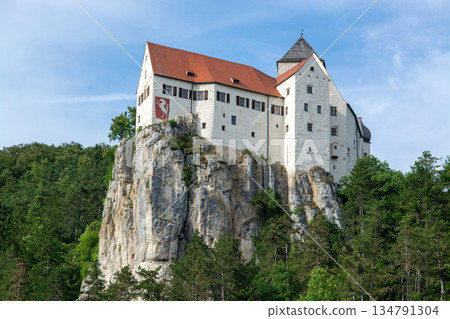 A Castle on a Hill, Prunn Castle, Bavaria, Germany 134791304