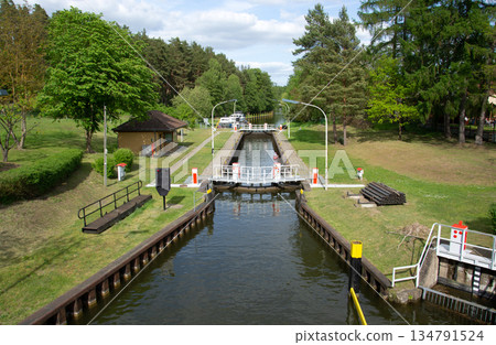 Diemitz Lock, Mecklenburg-Western Pomerania, Germany Diemitz Lock, Mecklenburg-Western Pomerania, Germany 134791524