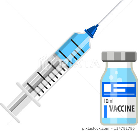 Vaccine and Syringe Vaccine and Syringe 134791796