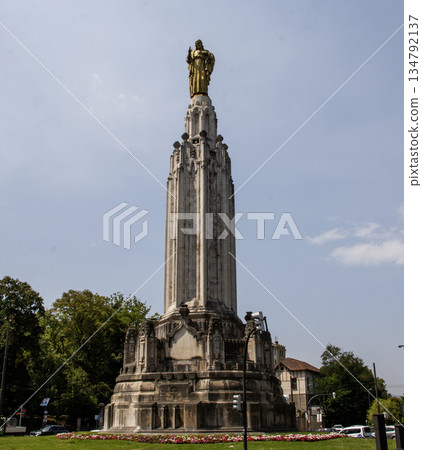 Sacred Heart of Jesus Monument in Bilbao, Spain. 134792137
