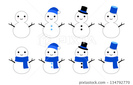 Cute Snowman Main Line Set Blue 134792770