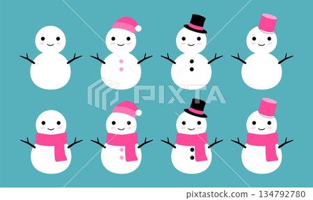 可愛雪人套裝 粉紅色 134792780