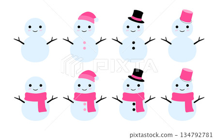 可愛雪人透明套裝 粉紅色 可愛雪人透明套裝 粉紅色 134792781