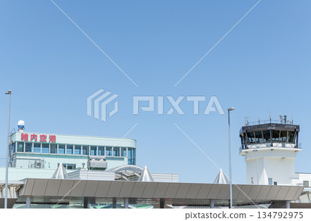 Wakkanai City, Hokkaido, Wakkanai Airport on a sunny day Wakkanai City, Hokkaido, Wakkanai Airport on a sunny day 134792975