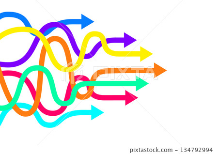 Streamline arrows process concept image. Vectorv Streamline arrows process concept image. Vectorv 134792994