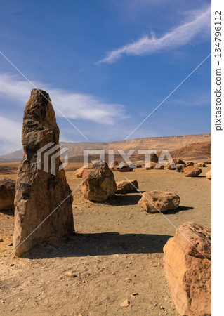 Ramon Crater desert landscape Israel Ramon Crater desert landscape Israel 134796112