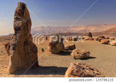 Ramon Crater desert landscape Israel Ramon Crater desert landscape Israel 134796119