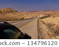 Scenic Desert Road in Israel Under Blue Sky 134796120