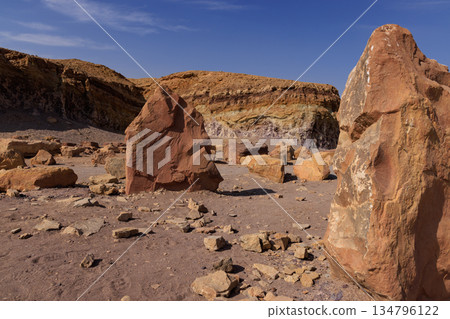 Ramon Crater desert landscape Israel 134796122