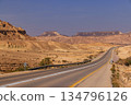 Scenic Desert Road in Israel Under Blue Sky 134796126