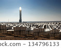 Ashalim Power Station. The solar power station is built in the Negev desert south of the city of Beer-Sheva - Israel 134796133