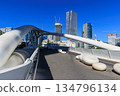 Modern bridge and skyscrapers in Tel Aviv 134796134