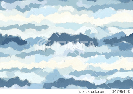 Soft Layered Fur Pattern in Shades of Blue and Gray for Artistic Inspiration 134796408