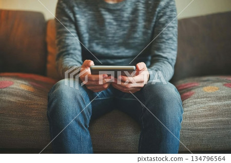 Doctor Comforting Patient While Holding Tablet in a Calm and Caring Environment Doctor Comforting Patient While Holding Tablet in a Calm and Caring Environment 134796564