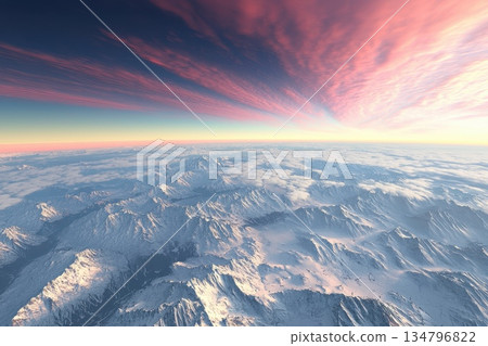 Smooth Gradient Transition from Deep Navy to Soft Sky on Majestic Mountain Landscape Smooth Gradient Transition from Deep Navy to Soft Sky on Majestic Mountain Landscape 134796822
