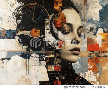 一位女性的肖像，記錄著時間與記憶 134796897