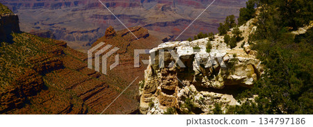 Hazy Sky Day At The Grand Canyon Arizona 134797186