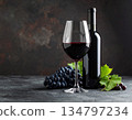 Red wine, wine glasses, enjoying wine, bar 134797234