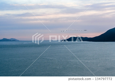 Toba Bay, a tourist destination in Ise-Shima, famous for its pearl farming 134797772