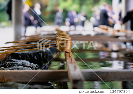 日本神話：神聖的森林與河流（神社與五十鈴川） 134797804