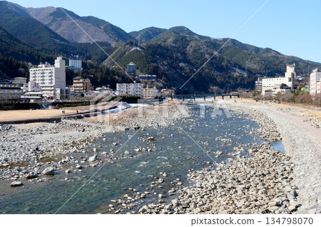 岐阜縣下呂市_從下呂橋眺望飛驒川_2025年2月6日 岐阜縣下呂市_從下呂橋眺望飛驒川_2025年2月6日 134798070